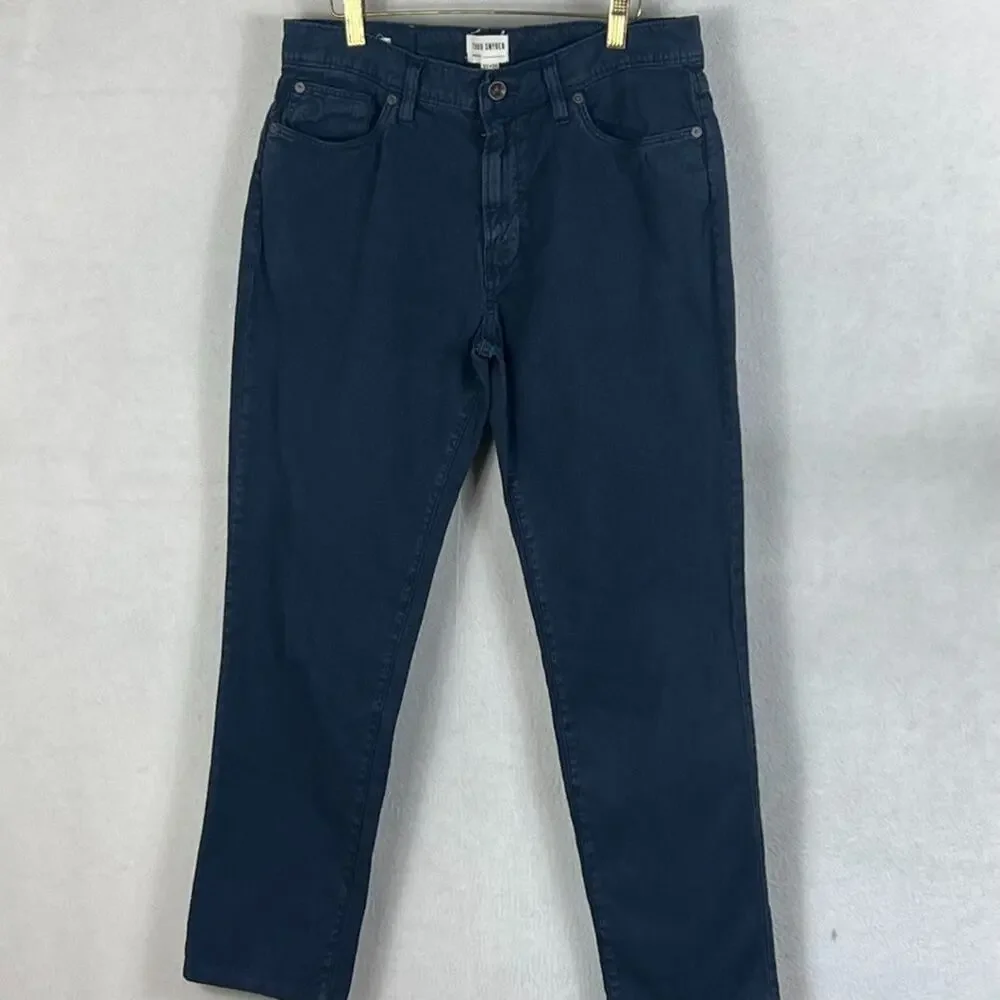 Todd Snyder Dark Wash Jeans Men's 31 x 30 Slim Fit Cotton Linen Blend